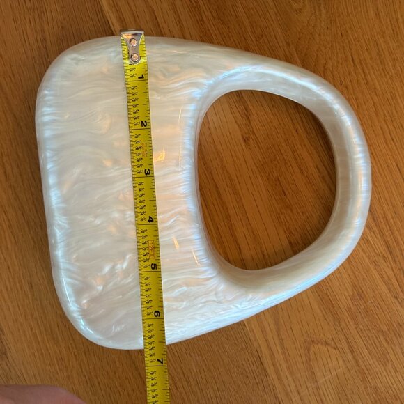 Mango Pearl Effect Clutch Purse - White - Picture 6 of 8